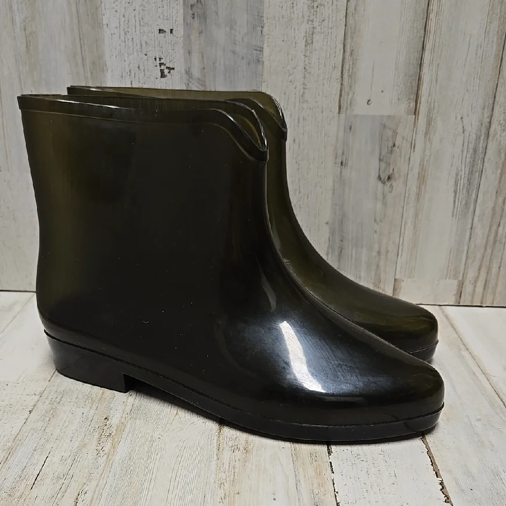 Women's Black Ankle Rain Boots